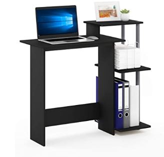 Furinno Efficient Home Laptop Notebook Computer Desk with Square Shelves